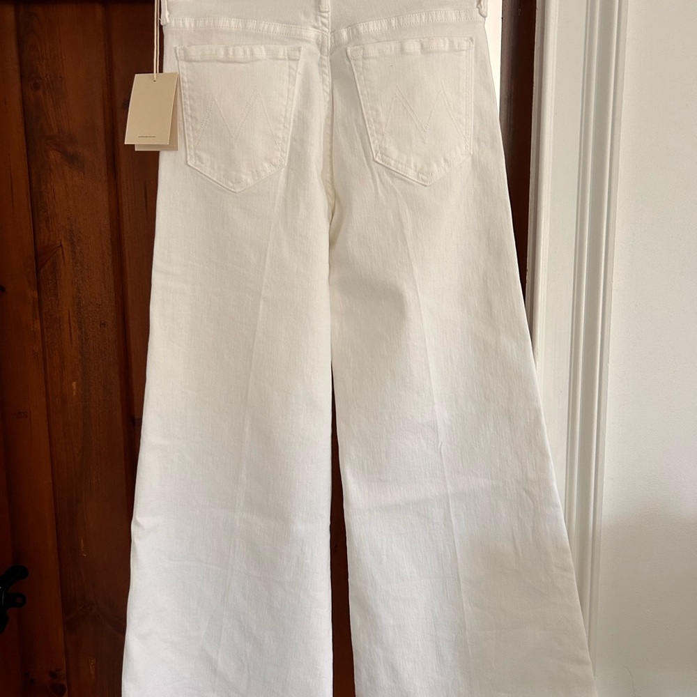 LIL MOTHER Women's Flare White Jeans